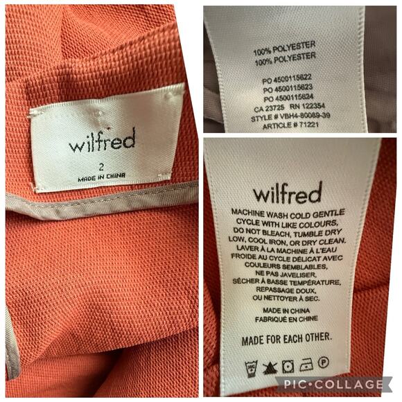 Aritzia Wilfred Ecoulement Tie Cut Out Peep Back Mini Dress Orange Womens Size 2 - Picture 9 of 11